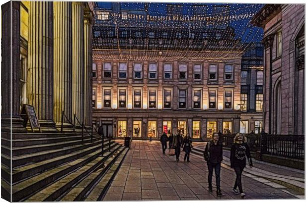 Royal Exchange Glasgow Canvas Print by Fiona Messenger