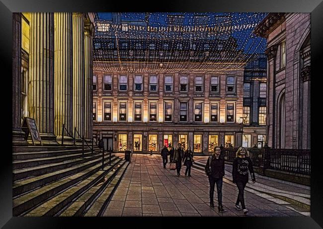 Royal Exchange Glasgow Framed Print by Fiona Messenger