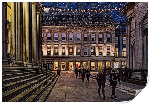 Royal Exchange Glasgow Print by Fiona Messenger