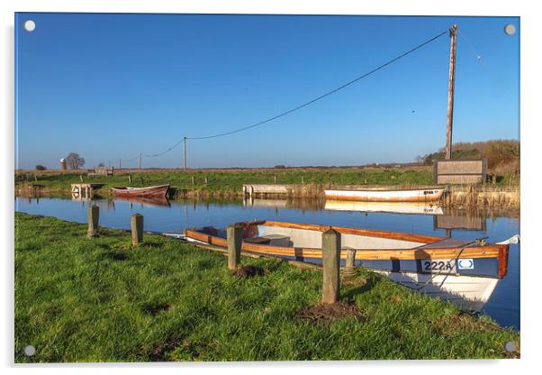 Somerton Boat Dyke Norfolk Broads Acrylic by James Taylor
