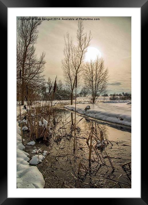 Winter Water Landscape Framed Mounted Print by Mark Bangert