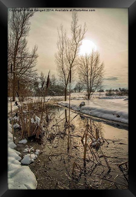 Winter Water Landscape Framed Print by Mark Bangert