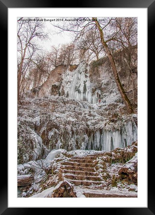 Frozen Waterfall, Bad Urach Framed Mounted Print by Mark Bangert