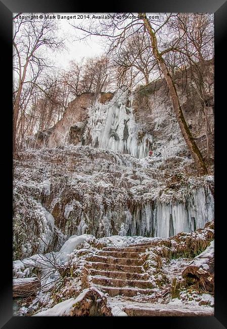 Frozen Waterfall, Bad Urach Framed Print by Mark Bangert