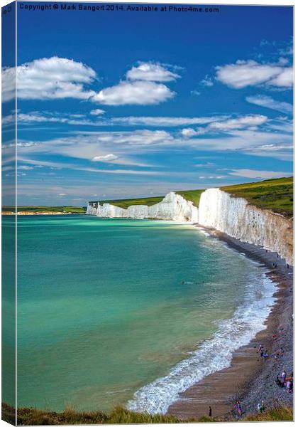 Seven Sisters, Sussex Canvas Print by Mark Bangert
