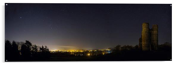 Donnington Castle Panoramic Acrylic by Tim Burgess