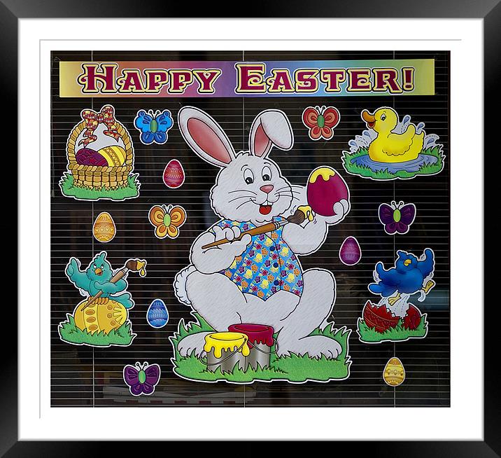 HAPPY EASTER Framed Mounted Print by Jovan Miric