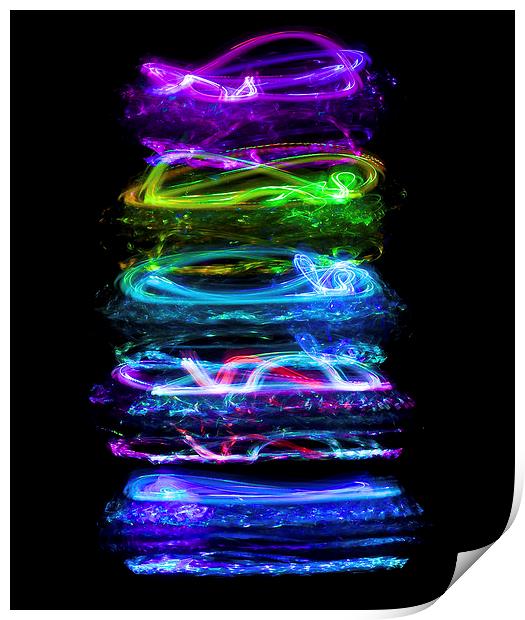 Colour Swirl Stack Print by David Yeaman