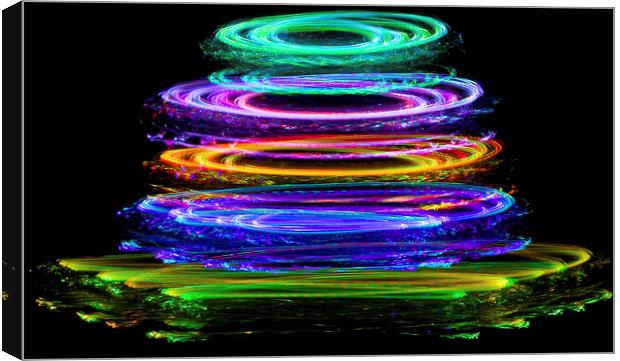 Colour Swirl Stack Canvas Print by David Yeaman