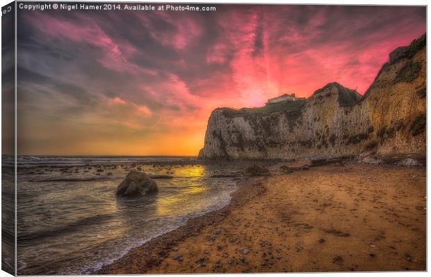 Freshwater Redoubt Sunset Canvas Print by Wight Landscapes