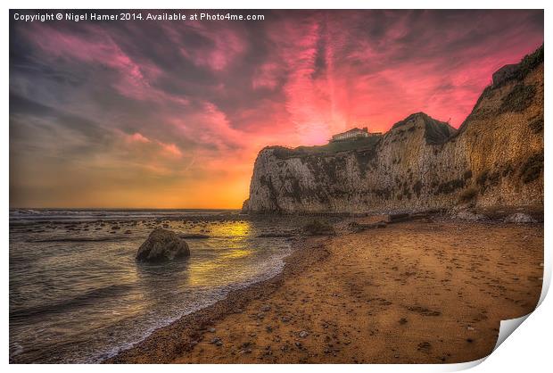 Freshwater Redoubt Sunset Print by Wight Landscapes