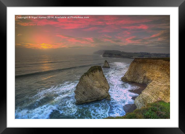 Freshwater Sea Stack Sunset Framed Mounted Print by Wight Landscapes