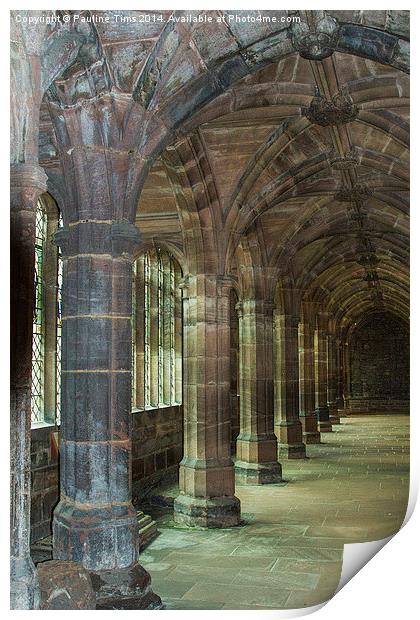 Chester Cathedral U.K Print by Pauline Tims