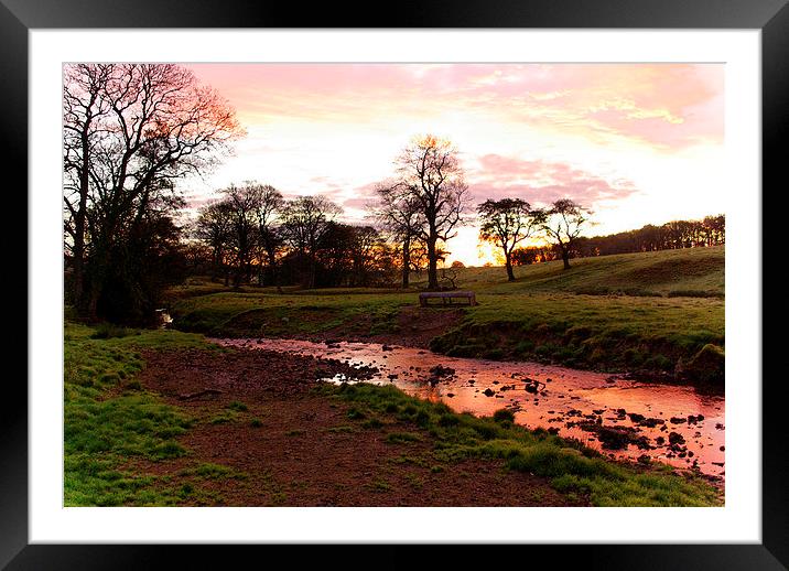 Sunrise County Durham Framed Mounted Print by Rob Washington