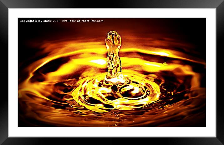 golden explosion Framed Mounted Print by jay clarke