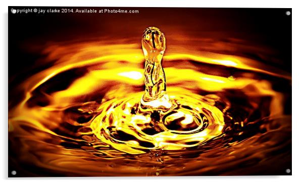 golden explosion Acrylic by jay clarke