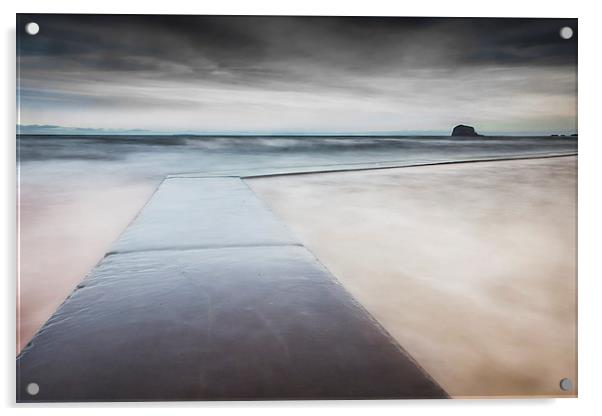 North Berwick Beach Pool Acrylic by Keith Thorburn EFIAP/b