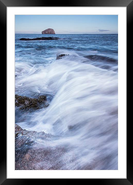 Waves to Bass Rock Framed Mounted Print by Keith Thorburn EFIAP/b