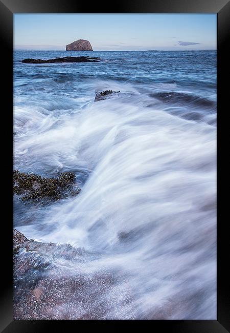 Waves to Bass Rock Framed Print by Keith Thorburn EFIAP/b