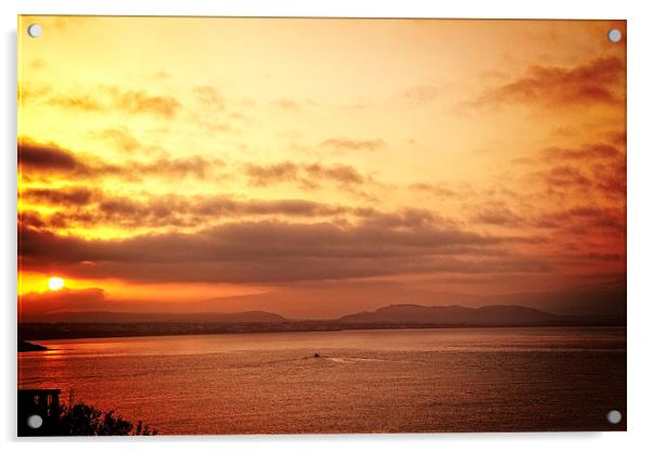 Cretan sunrise Acrylic by Rod Ohlsson