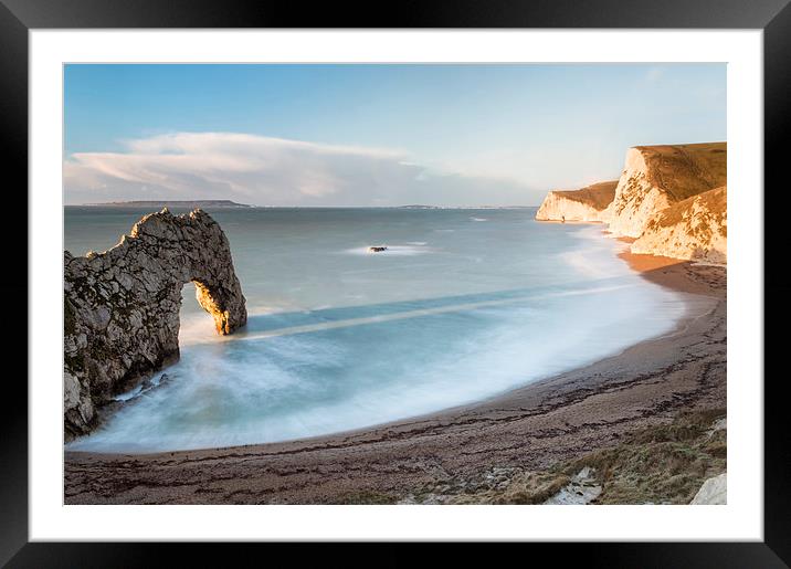 In the Shadow of Durdle Door Framed Mounted Print by Chris Frost
