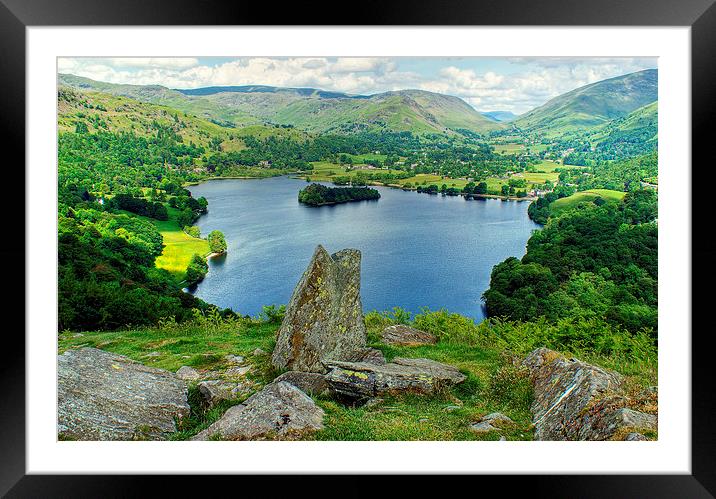 Grasmere In Summer Framed Mounted Print by Jamie Green
