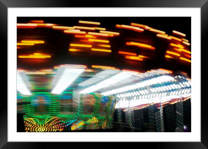 Roundabout at full speed 2 Framed Mounted Print by Jose Manuel Espigares Garc
