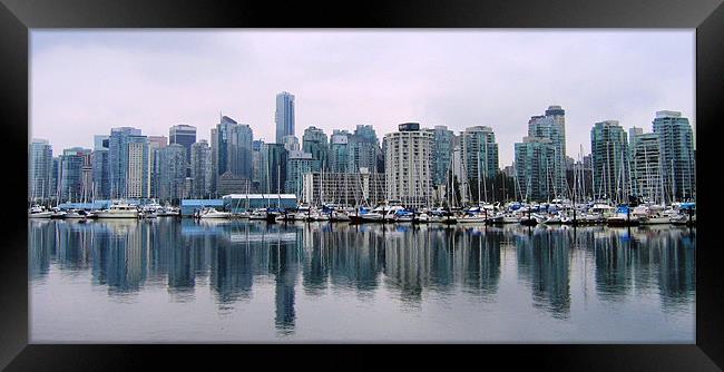 Vancouver Skyline Framed Print by Ruth Hallam