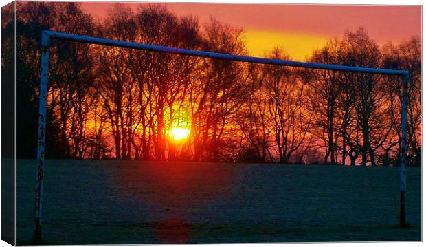 A Golden Goal Canvas Print by philip milner