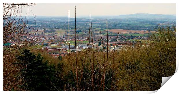 Looking Out From Malvern Hills Print by philip milner