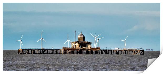 Heren bay pier Print by Thanet Photos