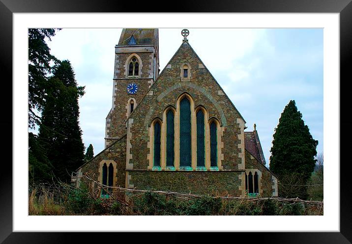 St James Church West Malvern Framed Mounted Print by philip milner