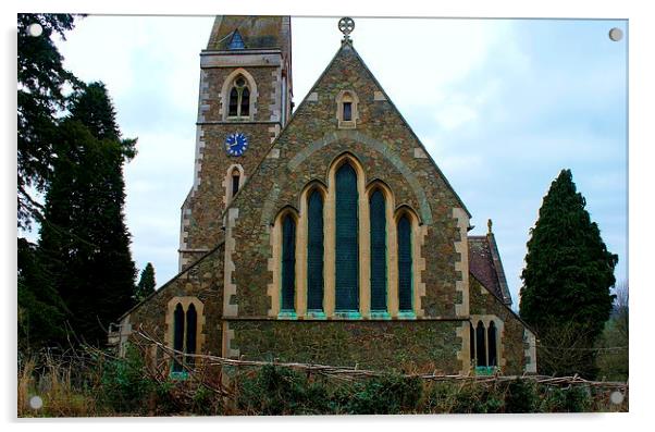St James Church West Malvern Acrylic by philip milner