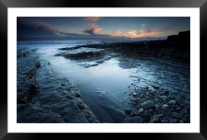 Heritage coast sunset Framed Mounted Print by Leighton Collins