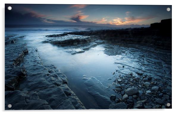 Heritage coast sunset Acrylic by Leighton Collins