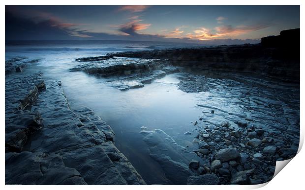 Heritage coast sunset Print by Leighton Collins