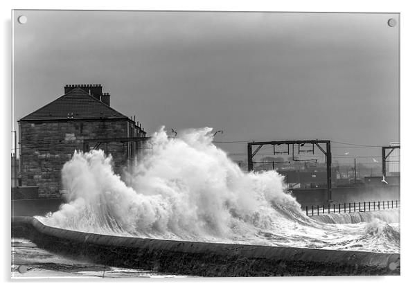 Stevenston Storm Acrylic by Fiona Messenger