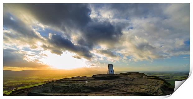 On top of Roseberry Topping Print by Greg Marshall