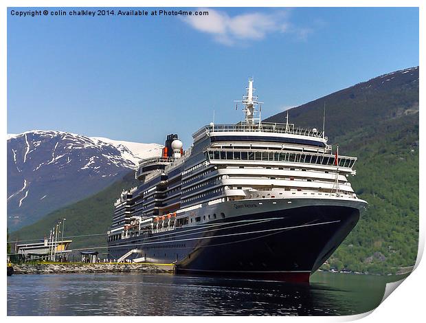 Queen Victoria in Flam Print by colin chalkley
