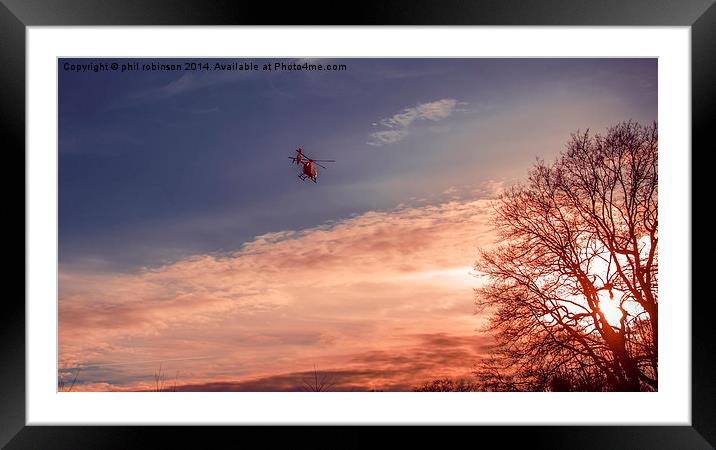 Air Ambulance Framed Mounted Print by Phil Robinson