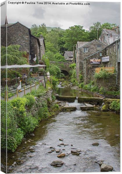 Stock Ghyll, Ambleside Canvas Print by Pauline Tims