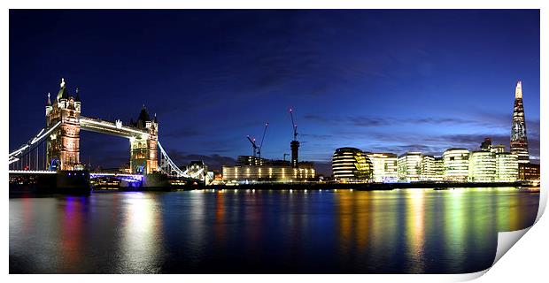 The Shard and Tower Bridge Print by Oxon Images