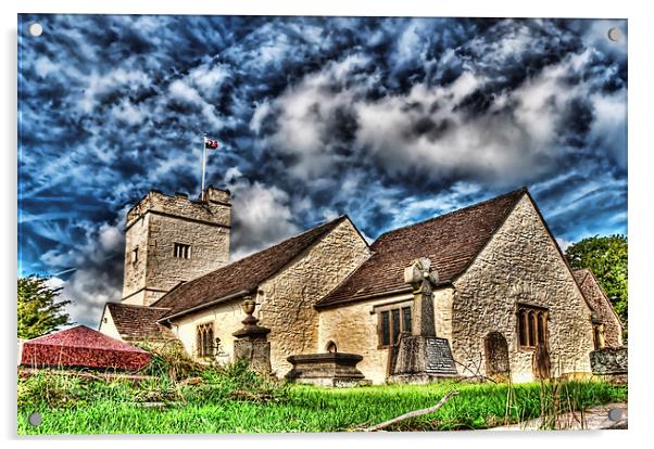St Sannans Church Bedwellty 2 Acrylic by Steve Purnell