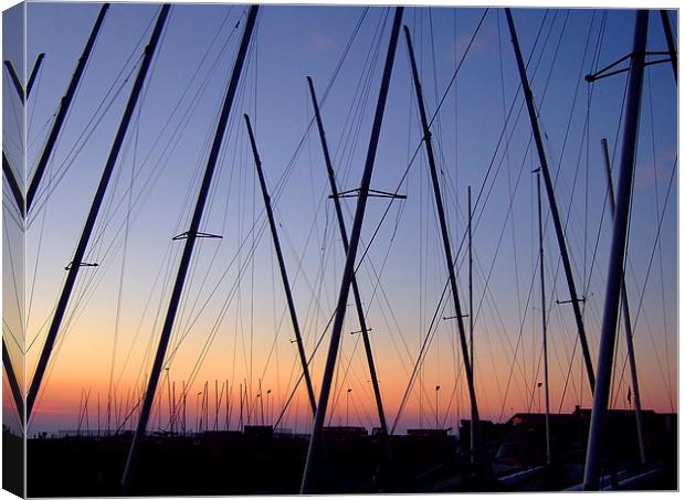 Masts at sunset Canvas Print by John B Walker LRPS