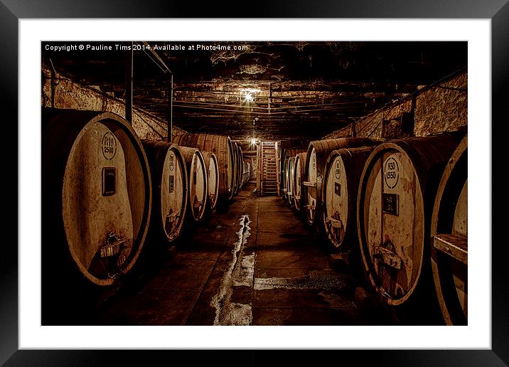 Tahbilk Wine Cellar Framed Mounted Print by Pauline Tims