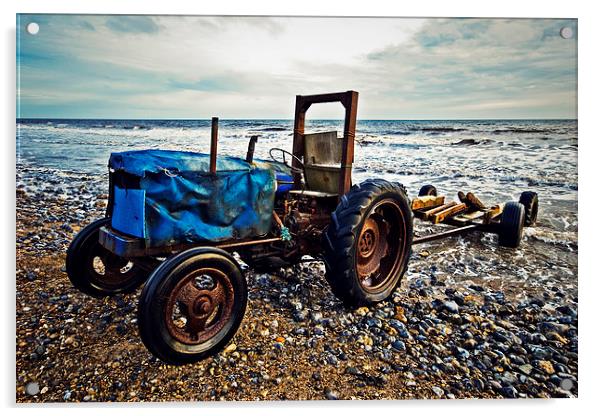 Beach Tractor Acrylic by Paul Walker