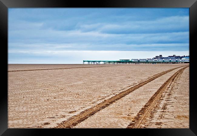 Beach tracks Framed Print by Paul Walker
