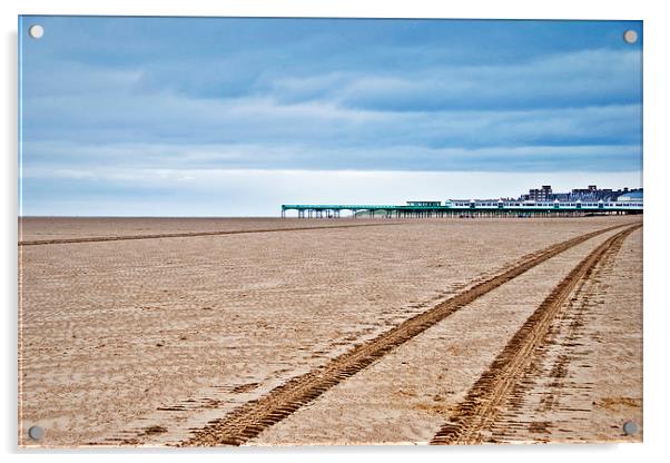 Beach tracks Acrylic by Paul Walker