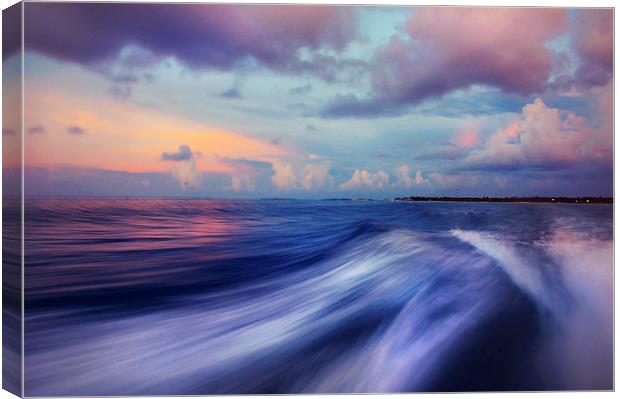 Sunset Wave. Maldives. Impressionism Canvas Print by Jenny Rainbow