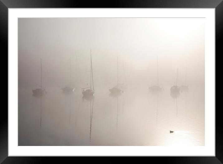 From out of the fog... Framed Mounted Print by Gary Finnigan